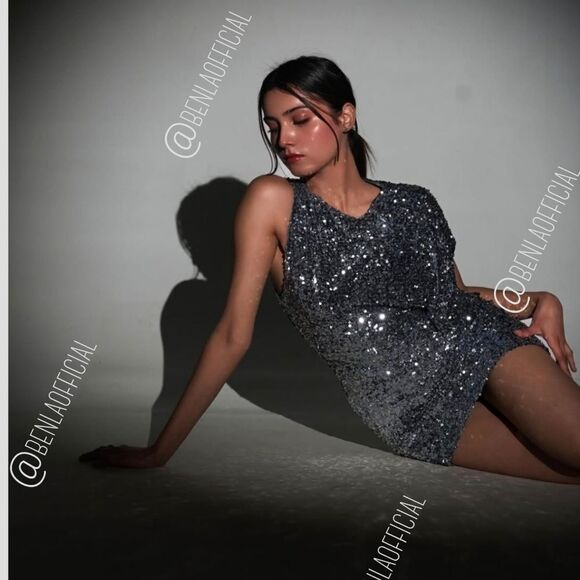 NWT ZARA MINI DRESS WITH SEQUINS - Picture 4 of 15